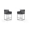 Manhattan Comfort Ambassador Counter Stool in Grey and Black (Set of 2) 2-CS010-GY - alternate 1